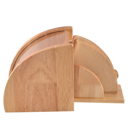 Solid wood tissue storage box