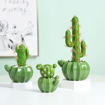 Indoor Ceramic Succulent Plant Pot Cactus Flower Pot Home Balcony Garden Decoration Ornaments