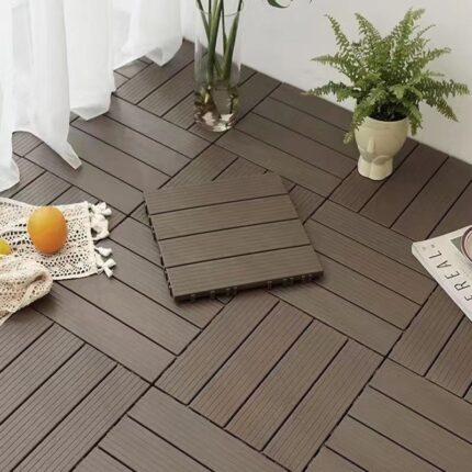 Outdoor Floor Waterproof Anti-corrosion Splicing Plastic Wood Outdoor Plastic Courtyard Balcony Terrace Self-paving